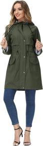 img 1 attached to JASAMBAC Womens Jacket Waterproof Windbreaker Women's Clothing in Coats, Jackets & Vests