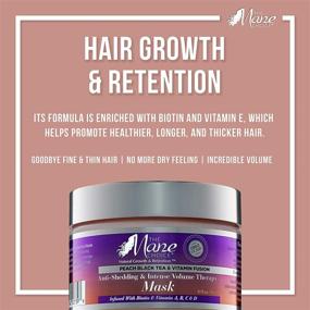img 4 attached to 🍑 The Mane Choice Маска-витаминный фьюжн для волос с персиком и черным чаем: Восстанавливающее средство для волос объемом 12 унций