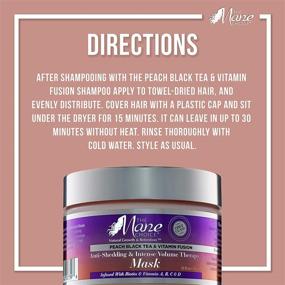 img 3 attached to 🍑 The Mane Choice Маска-витаминный фьюжн для волос с персиком и черным чаем: Восстанавливающее средство для волос объемом 12 унций