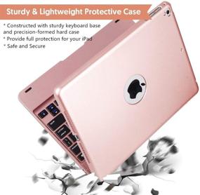 img 2 attached to 📱 iPad Keyboard Case 9.7 inch - 6th Gen(2018)/5th Gen(2017)/Air 2 & 1/Pro 9.7 inch - LAVO-TECH Wireless Bluetooth Slim Full Protection Cover