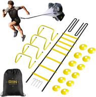 🏻 a11n speed & agility training combo set - level up your speed, agility, and quickness with 4 adjustable hurdles, quick ladder, speed chute, and 12 cones логотип