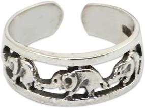 img 4 attached to NOVICA Sterling Silver Adjustable Elephant