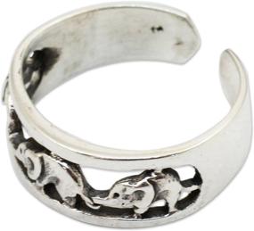 img 3 attached to NOVICA Sterling Silver Adjustable Elephant