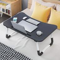 charmdi foldable laptop table - portable bed tray for laptop and breakfast, serving lap desk for sofa couch floor logo