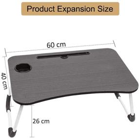 img 3 attached to CHARMDI Foldable Laptop Table - Portable Bed Tray for Laptop and Breakfast, Serving Lap Desk for Sofa Couch Floor