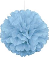 light blue tissue paper pom logo