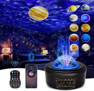 bedroom star light projector: galaxy sky night light decor with voice 🌌 control, bluetooth speaker, and starlight projection for kids and adults - perfect gift logo