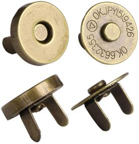 img 4 attached to 🔗 24 Sets of Bronze Magnetic Button Clasp Snaps - Easy to Attach to Purses, Bags, and Clothes - No Tools Needed - Available in Small or Large Size: 14mm - Mini Skater