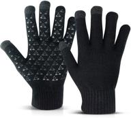 🔥 stay warm and tech-savvy with touchscreen sensitive anti-slip men's winter gloves logo