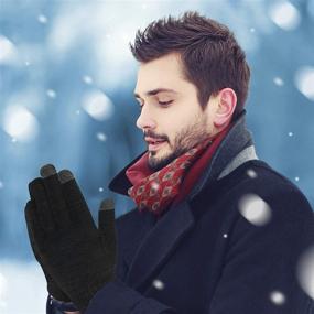 img 2 attached to 🔥 Stay Warm and Tech-Savvy with Touchscreen Sensitive Anti-Slip Men's Winter Gloves