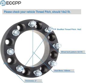 img 3 attached to ECCPP 50 мм 2X дистанционные колеса 2-дюймовые 8 лучей 8x170 мм до 8x170 мм | Подходит для грузовика Ford Excursion 2000-2005 года, Ford F-350 Super Duty, F-250 Super Duty | Болты 14x2