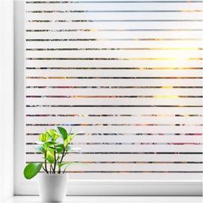 img 4 attached to 🪟 Coavas Window Privacy Film: Frosted Glass Clings for Sun UV Blocking, Heat Control, & Decorative Stickers - Ideal for Home, Office, Bathroom Door (17.5 x 78.7 Inch, Pure)