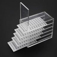 💄 5-layer acrylic clear false eyelash organizer case – cosmetics makeup storage box for grafting lash extensions (eyelash box) logo