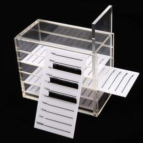 img 3 attached to 💄 5-Layer Acrylic Clear False Eyelash Organizer Case – Cosmetics Makeup Storage Box for Grafting Lash Extensions (Eyelash Box)