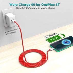 img 3 attached to 🔌 VELOGK Warp Charge 65 Зарядный кабель: Высокоскоростной кабель замены для OnePlus 9 Pro/9R/9/8T [10V/6.5A] - 65W USB C к USB C адаптер зарядки Warp (6,6фт/2М)