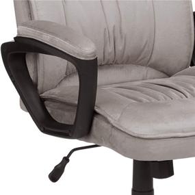 img 1 attached to 🪑 Amazon Basics Classic Office Desk Computer Chair - Adjustable, Swiveling, Ultra-Soft Microfiber, Light Gray with Lumbar Support