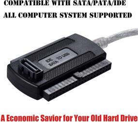 img 2 attached to 🔌 Кабель-адаптер Warmstor SATA/PATA/IDE для жесткого диска к USB 2.0 - совместим с ПК, ноутбуками всех марок, в комплекте внешний блок питания для 2,5" и 3,5" HDD SSD.