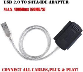 img 3 attached to 🔌 Кабель-адаптер Warmstor SATA/PATA/IDE для жесткого диска к USB 2.0 - совместим с ПК, ноутбуками всех марок, в комплекте внешний блок питания для 2,5" и 3,5" HDD SSD.