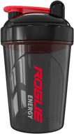 🥤 rogue energy shaker bottle - 16-ounce, bpa free & dishwasher safe, black & red (og black edition) - premium beverage mixing bottle logo