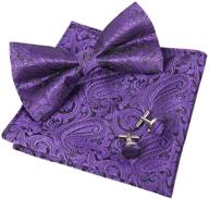 alizeal paisley pre tied purple cufflinks: must-have men's accessories for ties, cummerbunds & pocket squares логотип