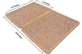 img 3 attached to 🐾 PATTNIUM Cat Scratching Mat - Anti-Slip Cat Scratch Pad Rug for Furniture Protection, Natural Sisal Kitty Scratch Pad Bed, Ideal for Grinding Claws, Carpet Preservation