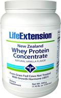 optimized vanilla flavor new zealand whey protein concentrate by life extension logo