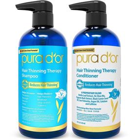 img 4 attached to 🌿 PURA D'OR Hair Thinning Therapy Shampoo & Conditioner: Premium Organic Argan Oil, Biotin & Natural Ingredients for All Hair Types, Men & Women - Prevention 2-Piece System