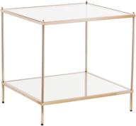 glamorous gold mirrored end table: sei furniture knox 2-tier design logo