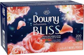 img 3 attached to Enhance Your Laundry Experience with Downy Infusions Fabric Softener Dryer Sheets - Bliss, Sparkling Amber & Rose Scent - 200 Sheets