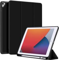 📱 ayotu soft tpu case for new ipad 10.2 8th generation 2020/ipad 7th generation 10.2 inch 2019/ipad air 3rd gen 10.5 inch - auto sleep/wake, slim lightweight trifold stand case with pencil holder in black logo