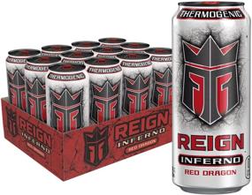 img 3 attached to 🔥 Reign Inferno Red Dragon: Boost Fitness & Performance Thermogenic Fuel Drink, 16 Ounce (Pack of 12)