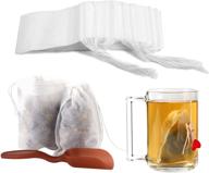 🍵 tooerlen tea bags - 100 pcs tea filter bags, loose leaf tea infuser, safe & natural material, unbleached paper drawstring tea bags, 1-cup capacity, 3.15"x 3.94 logo