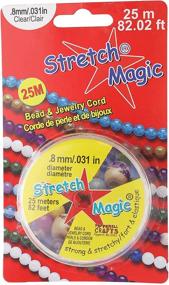 img 1 attached to Stretch Magic Clear Bead Cord: Durable .8mm Width, 25 Meters Long