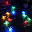christmas decoration 20 feet 40 led color changing christmas star string lights that can be placed on the christmas tree，battery operated fairy lights with 8 modes remote control logo