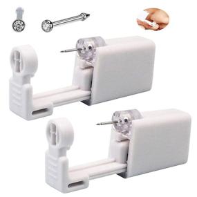 img 4 attached to White-Silver Self Nose Piercing Gun Kit | Safe & Easy Self Nose Piercing Tool