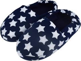 img 4 attached to 🧦 Winter Slippers for Boys - Tirzrro Memory Foam Indoor Shoes