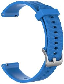 img 2 attached to 🌸 Meifox Garmin Vivomove HR Bands - Sky Blue Silicone Replacement for Premium Sport Watch