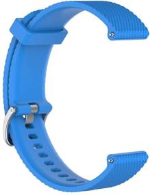 img 3 attached to 🌸 Meifox Garmin Vivomove HR Bands - Sky Blue Silicone Replacement for Premium Sport Watch