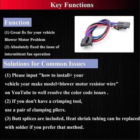 img 2 attached to 🔌 HOPUT 3 Pins Коннектор резистора двигателя обдува: Замена проводки для Chevy, GMC Silverado, Tahoe, Suburban, Sierra, Yukon XL - Совместимость с кондиционером (8e5h-19e624-a, 89018778, 89019351, 1581773)