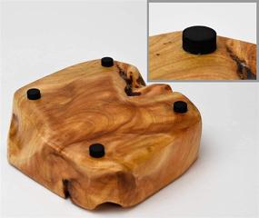 img 1 attached to 🪑 Premium Wood Holder Ashtray: Stylish Decor with Large Capacity for Cigar Accessories