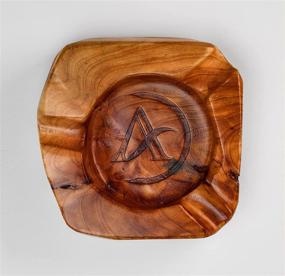 img 3 attached to 🪑 Premium Wood Holder Ashtray: Stylish Decor with Large Capacity for Cigar Accessories