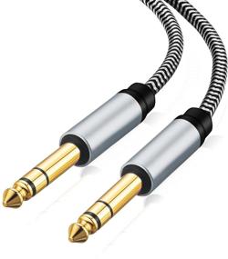 img 4 attached to 🔊 Heavy Duty Morelecs 1/4 inch TRS Cable 20ft – Male to Male Stereo Audio Cord, Balanced Audio Path for Ultimate Sound Quality