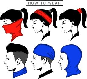 img 1 attached to 🧣 Sports Headwear Bandana Head Wrap Face Scarf Mask for Neck Warmth and Protection