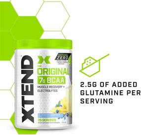 img 1 attached to 🥤 XTEND Natural Zero BCAA Powder - Blueberry Lemonade: No Artificial Sweeteners, Flavors, or Chemical Dyes. Post-Workout Drink Packed with Amino Acids. 7g BCAAs for Effective Results. Ideal for Men & Women. 25 Servings.