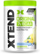 порошок bcaa без добавок xtend natural zero - голубика лимонад: без искусственных подсластителей, ароматизаторов или красителей. напиток после тренировки, насыщенный аминокислотами. 7 г bcaa для эффективных результатов. идеально подходит для мужчин и женщин. 25 порций. логотип