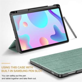 img 2 attached to INFILAND Galaxy Tab S6 Lite Case With S Pen Holder Tablet Accessories for Bags, Cases & Sleeves