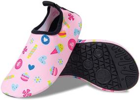 img 3 attached to Non-Slip Barefoot Toddler Girls' Shoes - Mabove Water