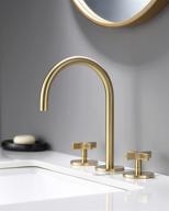 🚿 refined elegance: brushed bathroom faucet widespread 110101 bg logo