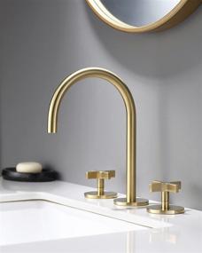 img 4 attached to 🚿 Refined Elegance: Brushed Bathroom Faucet Widespread 110101 BG