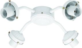 img 1 attached to 🔦 Hunter 28129 4-Light Straight Arm Fitter - White